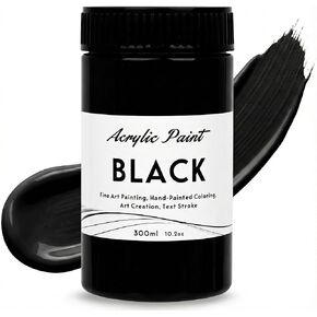 Titanium White Acrylic Paint 300ml (10.2oz) - High Coverage, Opaque, Lightfast & Waterproof - Perfect for Canvas, Paper, Wood, MDF & Crafts - Ideal for Beginners & Artists in Saudi Arabia