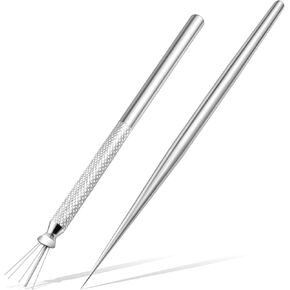 2 Pcs Ceramics Stainless Steel Pottery Carving Tool Clay Needle Tools Texture Needle Pottery Scoring Tools Ceramic Texture Tool Polymer Clay Sculpting Needles for Texturing Carving in Kuwait