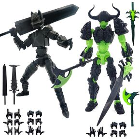T13 3D Action Figure Set (Assembly Completed), 3D Printed Multi-Jointed, Dummy Titan 13 Action Figures, Multi-Articular Lucky Robot Nova T-13,Desktop Decorations for Game Lovers Toys(Black Red) in Saudi Arabia