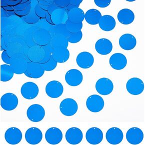 DICOSMETIC 600Pcs Large Sequin Flat Round Paillettes Bulk 28.5mm PVC Sequin Paillettes Silver Embroidery Craft Sequins for Garment Shoe Dress DIY Sewing Accessories, Hole:1.5mm in Kuwait