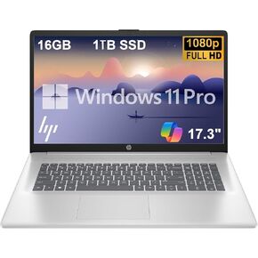 HP 17 Laptop, 17.3" HD+ Display, 11th Gen Intel Core i3-1125G4 Processor, 8GB RAM, 256GB SSD, Wi-Fi, HDMI, Webcam, Windows 11 Home, Silver in Saudi Arabia