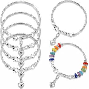 6Pcs Adjustable Snake Chain Bracelets, Silver Chain Bracelets with Lobster Clasp Extender Chain for Women DIY Jewelry Making Supplies in Saudi Arabia