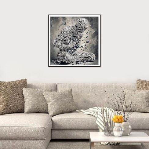 Acudotr Diamond Painting Kits for Adults Artistic Portraits, 5D Special Shape Diamond Art Kits for Beginners, Crystal Rhinestones Diamond Painting for Home Wall Decoration, 12×12 Inch in Kuwait