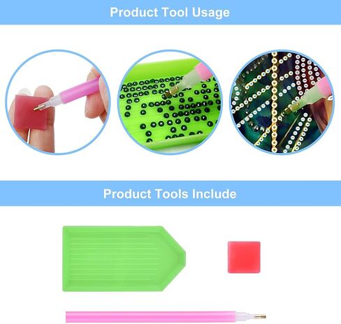 Acudotr Diamond Painting Kits for Adults Artistic Portraits, 5D Special Shape Diamond Art Kits for Beginners, Crystal Rhinestones Diamond Painting for Home Wall Decoration, 12×12 Inch in Kuwait