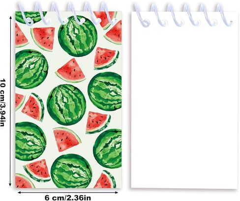 24pcs Summer Watermelon Pattern Mini Spiral Notebook DIY Watermelon Mini Memopad for Summer Beach Birthday Baby Shower Party Gifts School Students Office Rewards Supplies in Kuwait