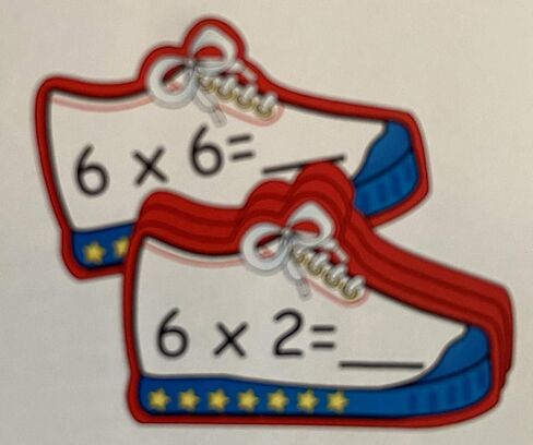 SHAPES ETC. 50 Sheets Sneaker Large Notepad 5in x 7in Cute School Sports Notepads Cheerleading Running Decorations Team Decor Gym Teachers Coaches Notes Messages Reminders Kids Craft Projects USA Made in Kuwait