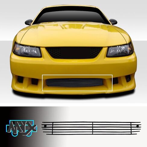 Fits 1999-2004 Ford Mustang Lower Bumper (Not for Cobra) Front Balck Grill Grille Insert in Kuwait