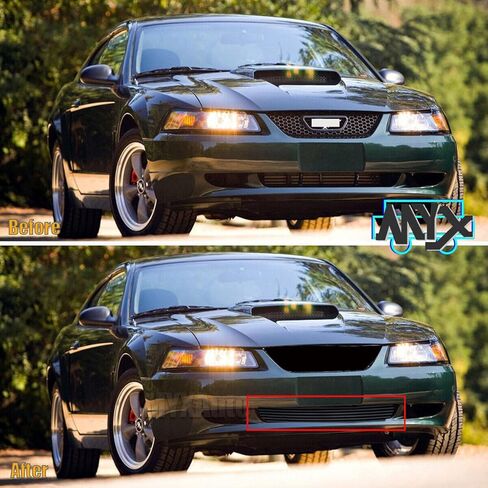 Fits 1999-2004 Ford Mustang Lower Bumper (Not for Cobra) Front Balck Grill Grille Insert in Kuwait