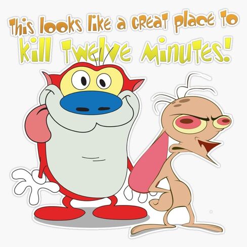 ملصق مغناطيسي من الفينيل متعدد الألوان من American Magnet Ren and Stimpy Show مقاس 5 in Kuwait