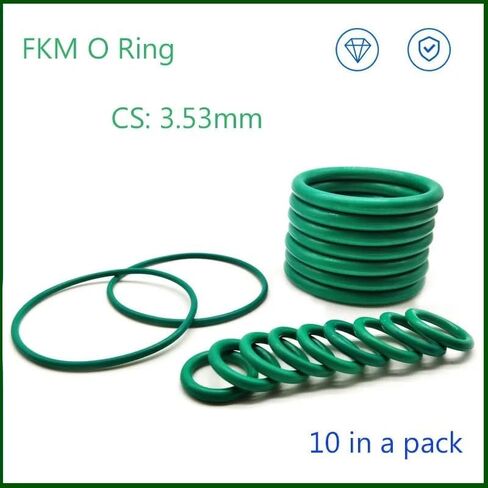 CS 3.53mm,10Pcs In A Pack,Fluorine Rubber Sealing O Ring, FKM O-Ring,Oil Seal Water Gasket Washer,ID 5.94mm - 47.22mm(ID 40.87mm) in Kuwait