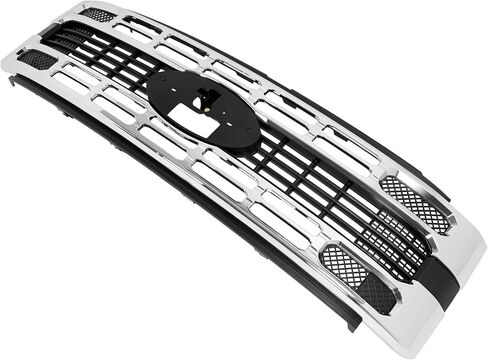 شبكة المصد الأمامي من ALMULOO متوافقة مع 2023-2025 Ford F-250 F-350 F-450 F-550 Super Duty Black+Silver Grille ABS استبدال البلاستيك لPC3Z8200AB FO1200728 FO1200729 in Kuwait