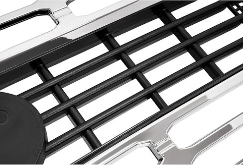 شبكة المصد الأمامي من ALMULOO متوافقة مع 2023-2025 Ford F-250 F-350 F-450 F-550 Super Duty Black+Silver Grille ABS استبدال البلاستيك لPC3Z8200AB FO1200728 FO1200729 in Kuwait