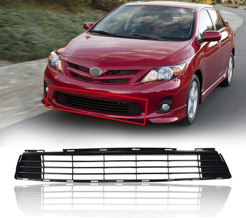 شبكة شبكية سفلية للمصد الأمامي من Bewild تناسب 2011 2012 2013 Toyota Corolla TO1036125 5311202280 غطاء محرك السيارة باللون الأسود in Kuwait