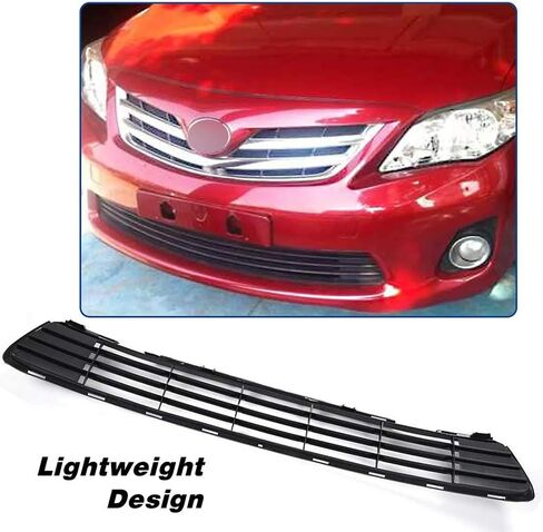 شبكة شبكية سفلية للمصد الأمامي من Bewild تناسب 2011 2012 2013 Toyota Corolla TO1036125 5311202280 غطاء محرك السيارة باللون الأسود in Kuwait