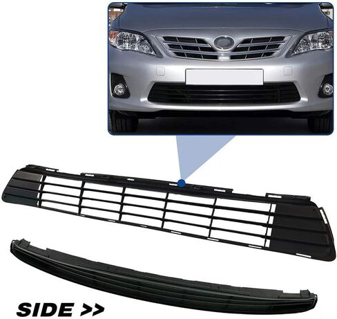 شبكة شبكية سفلية للمصد الأمامي من Bewild تناسب 2011 2012 2013 Toyota Corolla TO1036125 5311202280 غطاء محرك السيارة باللون الأسود in Kuwait