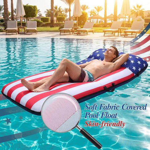 FindUWill Pool Floats Adult، 55 بوصة X-Large مغطاة بالقماش، كرسي طوف وحمام سباحة شبكي يطفو لحفلات الصيف على شاطئ البحيرة (ورقة خضراء) in Kuwait