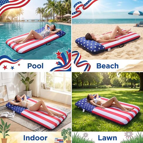 FindUWill Pool Floats Adult، 55 بوصة X-Large مغطاة بالقماش، كرسي طوف وحمام سباحة شبكي يطفو لحفلات الصيف على شاطئ البحيرة (ورقة خضراء) in Kuwait