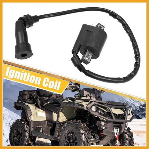 ملف الإشعال لياماها الدب الكبير 400 YFM400A YFM400 YFM400F 4x4 2000-2012 ATV استبدال ملف الإشعال مع غطاء شرارة التوصيل استبدال أسود in Kuwait