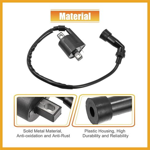 ملف الإشعال لياماها الدب الكبير 400 YFM400A YFM400 YFM400F 4x4 2000-2012 ATV استبدال ملف الإشعال مع غطاء شرارة التوصيل استبدال أسود in Kuwait