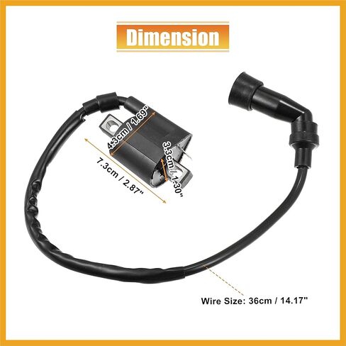 ملف الإشعال لياماها الدب الكبير 400 YFM400A YFM400 YFM400F 4x4 2000-2012 ATV استبدال ملف الإشعال مع غطاء شرارة التوصيل استبدال أسود in Kuwait