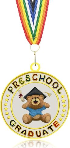 Preschool Graduation Medals, 2 Inch Kids Student Medals Party Decoration Graduation Gifts with Rainbow Neckband for School Students Graduation Party Gifts in Saudi Arabia