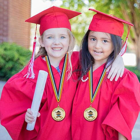 Preschool Graduation Medals, 2 Inch Kids Student Medals Party Decoration Graduation Gifts with Rainbow Neckband for School Students Graduation Party Gifts in Saudi Arabia