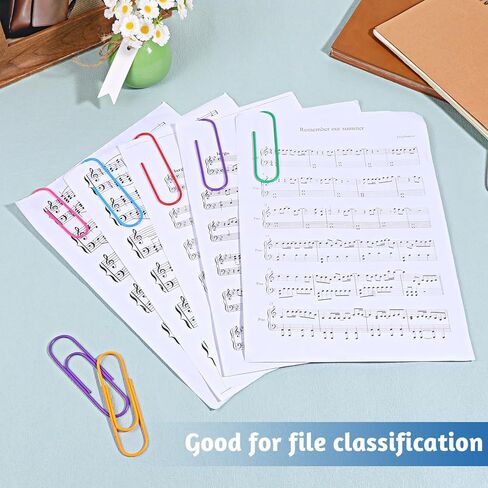 200 Pack 4 Inches Mega Large Paper Clips, 100mm 8 Colors Jumbo Multicolor Bookmark Office Supply Accessories in Saudi Arabia