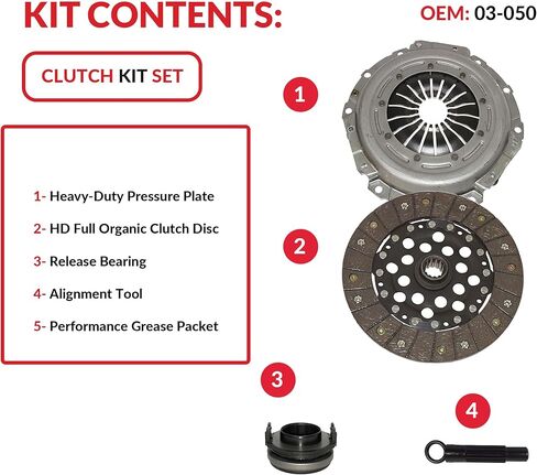 Clutch Kit compatible with Cooper S Checkmate Park Lane Chili Hot Chili Salt 2002-2006 1.6L L4 GAS SOHC Supercharged (03-050) in Kuwait