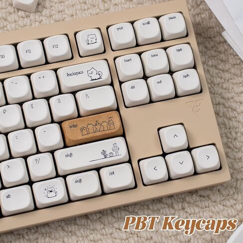 أغطية مفاتيح PBT من MOA، مجموعة أغطية مفاتيح على شكل قطة وردية لطيفة، غطاء لوحة مفاتيح مستدير مخصص مكون من 128 مفتاحًا، غطاء مفتاح بسيط للتسامي الصبغي متوافق مع لوحات المفاتيح الميكانيكية بمفاتيح 61/64/87/104/108 Cherry MX in Saudi Arabia