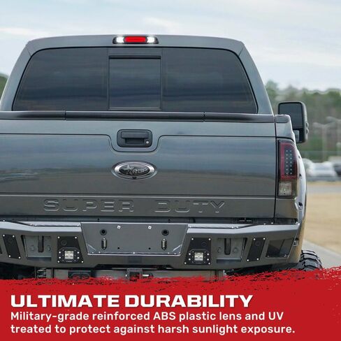 RECON - يناسب 99-16 Super Duty و95-03 Ranger و01-05 Explorer Sport Trac ضوء الفرامل الثالث مع مصابيح CREE XML LED عالية الطاقة مع عدسات مدخنة أنيقة in Kuwait