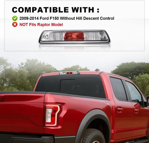 ضوء الفرامل الثالث PIT66 متوافق مع Ford F150 2009-2014 مصباح إيقاف عالي التثبيت Tercera Luz de Freno Clear in Kuwait