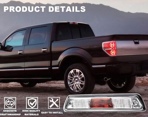 ضوء الفرامل الثالث PIT66 متوافق مع Ford F150 2009-2014 مصباح إيقاف عالي التثبيت Tercera Luz de Freno Clear in Kuwait