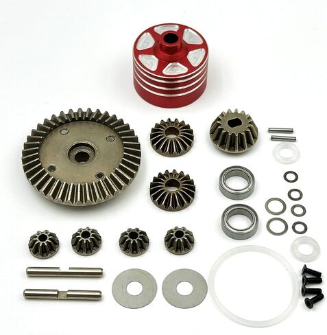 Metal Differential Case & Bevel Gear Set (39T), CNC Aluminum Housing, Steel Gears, 1/10 RC Upgrade Part in Saudi Arabia