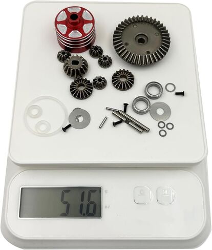 Metal Differential Case & Bevel Gear Set (39T), CNC Aluminum Housing, Steel Gears, 1/10 RC Upgrade Part in Saudi Arabia