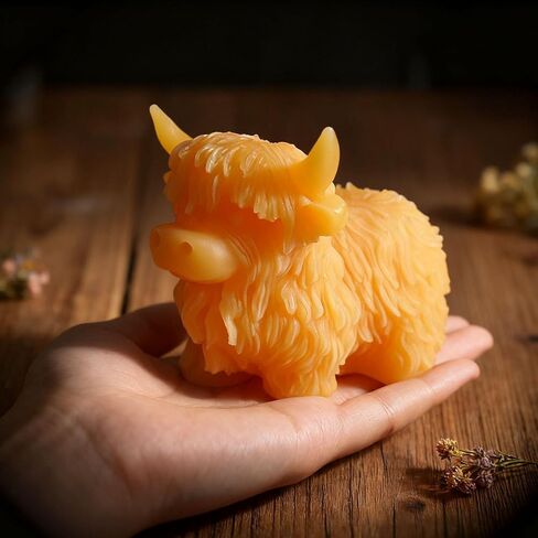 Highland Cow & Lamb Silicone Molds Set - 3D Animal Candle Molds for Resin, Soap, DIY Epoxy Casting, Clay Craft, Concrete, Car Freshies, Home Decor & Gifts in Saudi Arabia