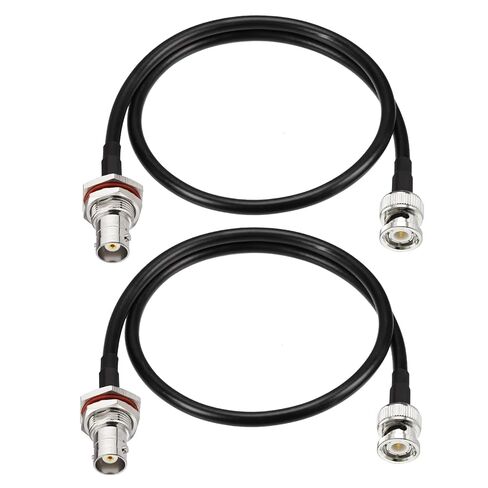 كابل تمديد Superbat BNC 50 أوم RG58 2 قطعة 3FT BNC كابل محوري للحاجز ذكر إلى أنثى لراديو UHF/VHF هام/هوائي ميكروفون لاسلكي/CCTV/راديو الهواة إلخ. in Saudi Arabia
