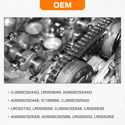 Timing Chain Kit 2 VVT Gear Sprocket Kit Compatible With Land Rover Range Rover, Freelander, Evoque, Discovery 2.0L Replace For CJ5E6C525AD CJ5E6C524AD CJ5E6K297AB CJ5E6K255AB in Kuwait