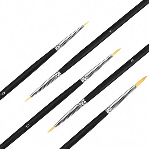 5Pcs Paint by Numbers Kit for Adults Acrylic Paintbrushes Set,Professional Small Fine Tip Detail Miniature Paint Brushes for Watercolor Gouache Oil Face Painting,Model,Figurine,Craft in Saudi Arabia