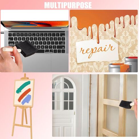 100 Pcs 2" Foam Paint Brushes, 2 inch Foam Brush, Bulk Sponge Paint Brushes with Wood Handle for Acrylics, Stains, Varnishes, Crafts in Saudi Arabia