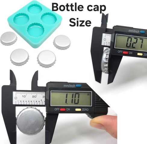 4-Cavity Bottle Cap Silicone Mold – Handmade Mold for Resin, Wax Melts, Soap Embeds, Clay, Chocolate & Fondant Crafts in Kuwait