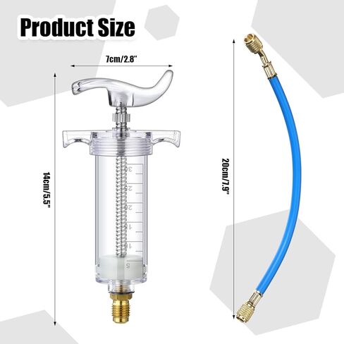 Tellegloww 8 Pcs Ac Leak Detector Kit R1234yf R134a R410a Hand Push Compressor Manual Ac Oil UV Dye Injector Refrigerant Leak Detector Tool Low Side Quick Coupler Mini Split Adapter Glasses Flashlight in Kuwait