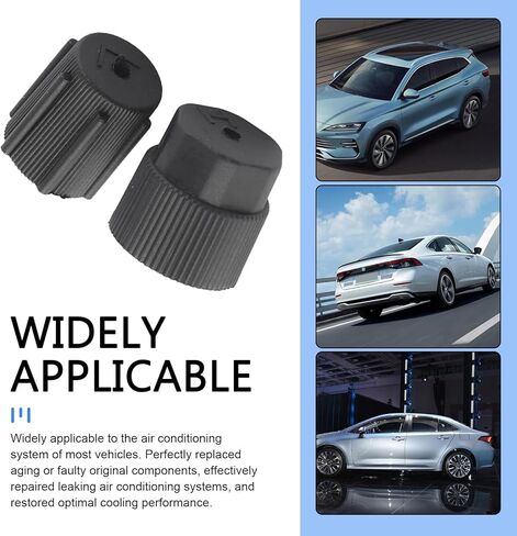 10 PCS AC Low Pressure Port Caps, High/Low Pressure A/C Charging Port Caps, ABS AC System Charging Covers, Universal for Most Cars, SUVs, Trucks (Black) in Kuwait