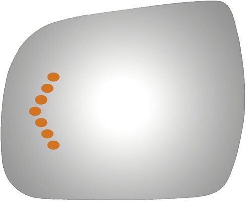 Burco 4375S Driver Side Power Replacement Mirror Glass with Lasered Holes to use with Factory Turn Signal Indicator for 2011-2013 TOYOTA SIENNA in Kuwait