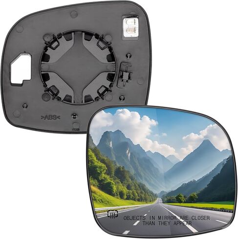 استبدال المرآة الجانبية للسائق لـ Town Country 2008-2016، Grand Caravan 2008-2020، لـ RAM CV 2012-2015، Routan 2009-2014 - زجاج مرايا الرؤية الخلفية على الجانب الأيسر مع تسخين كهربائي ونقطة عمياء in Kuwait