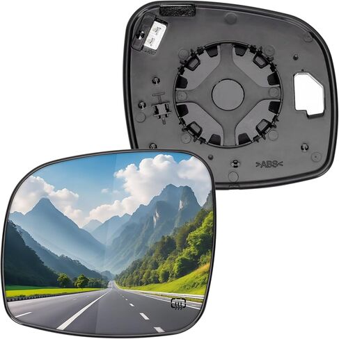 استبدال المرآة الجانبية للسائق لـ Town Country 2008-2016، Grand Caravan 2008-2020، لـ RAM CV 2012-2015، Routan 2009-2014 - زجاج مرايا الرؤية الخلفية على الجانب الأيسر مع تسخين كهربائي ونقطة عمياء in Kuwait