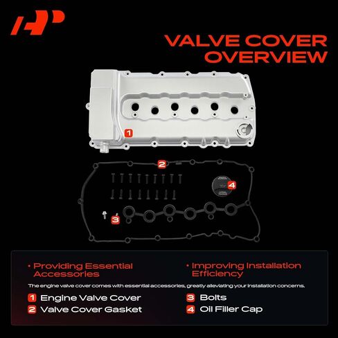 A-Premium Upgraded Aluminum Engine Valve Cover with Gasket, Bolts and Oil Filler Cap Compatible with Volkswagen Passat 2006-2010/2012-2018, CC 2009-2017, Touareg 2007-2017, Passat CC & Audi Q7, 3.6L in Kuwait