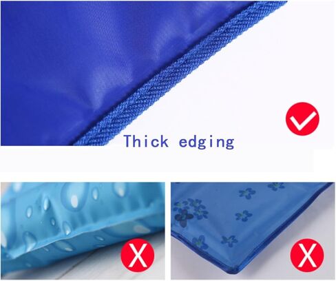 Cooling Mat Ice Pillow, Water Filling Cooling Seat Cushion, Multifunctional Summer Ice Water Pad for Office Chair, Car Seat（Royal Blue Deer 45 * 45cm+Ice Crystal） in Saudi Arabia