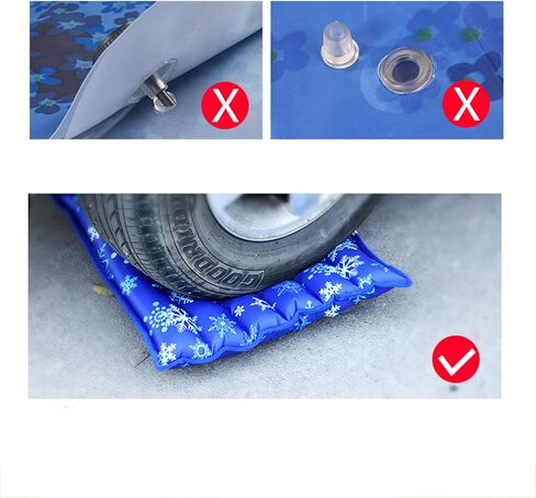 Cooling Mat Ice Pillow, Water Filling Cooling Seat Cushion, Multifunctional Summer Ice Water Pad for Office Chair, Car Seat（Royal Blue Deer 45 * 45cm+Ice Crystal） in Saudi Arabia