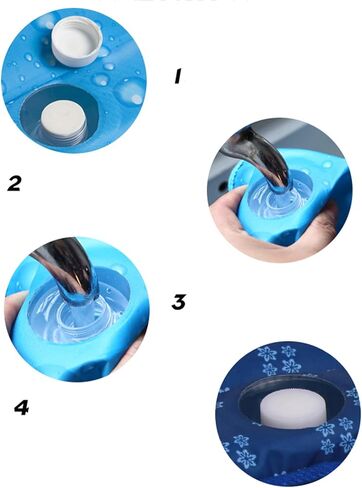 Cooling Mat Ice Pillow, Water Filling Cooling Seat Cushion, Multifunctional Summer Ice Water Pad for Office Chair, Car Seat（Royal Blue Deer 45 * 45cm+Ice Crystal） in Saudi Arabia