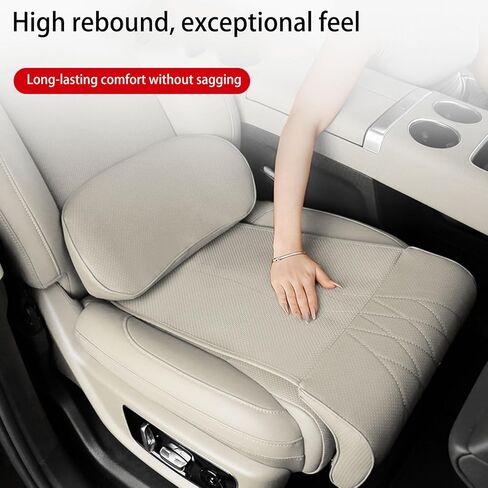 Car Seat Leg Extension with Lumbar Support Seat, Extension Pad for General Motors Car Seats, Leg and Waist Support for Car Travel (Beige) in Saudi Arabia